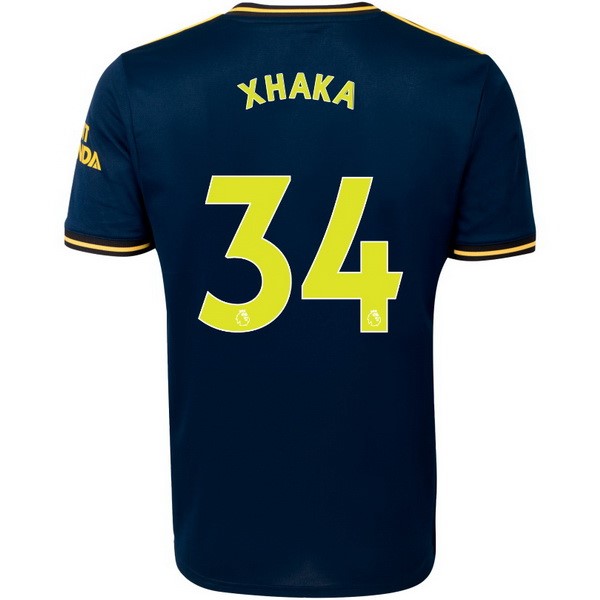 Camiseta Arsenal NO.34 Xhaka Tercera equipo 2019-20 Azul